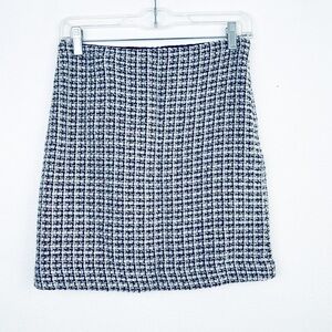 Worth size 2 wool blend tweed lined skirt